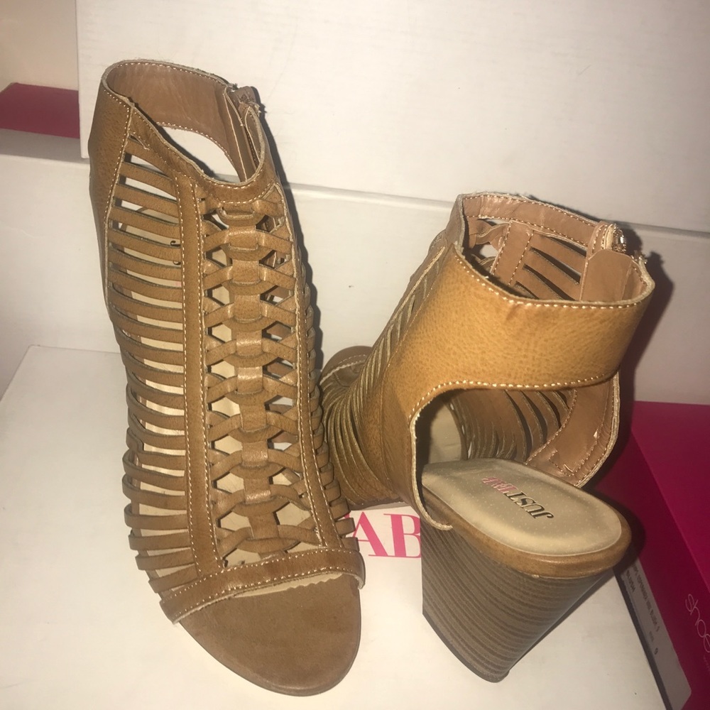 Tan open back sandals tan 9